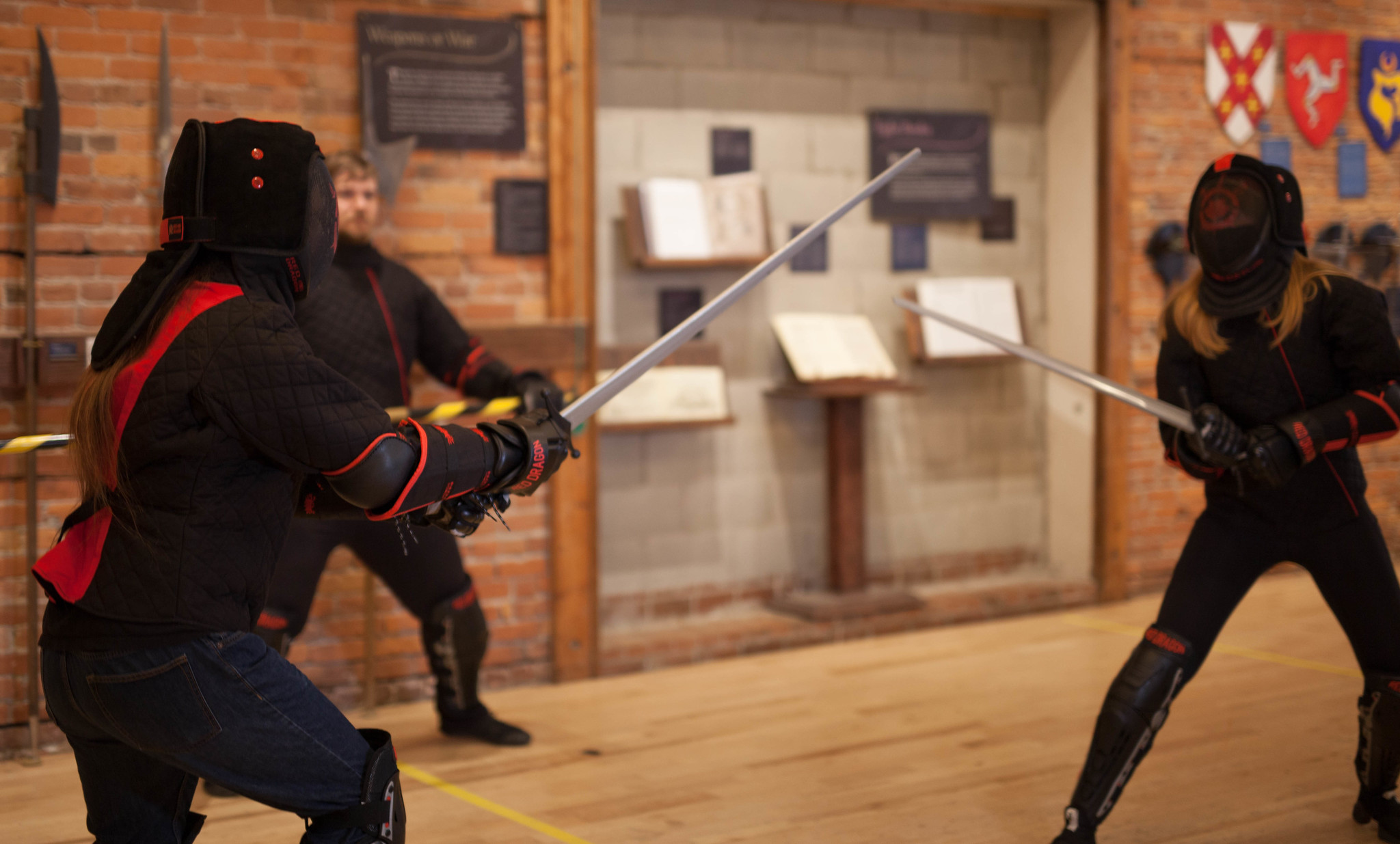 Marshall judging a bout