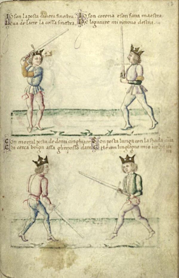 Sword positions from Phillipo Vadi's 1470 manual