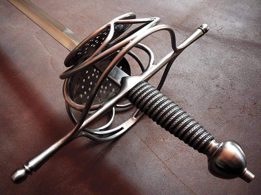 Collection of historical rapier reproductions