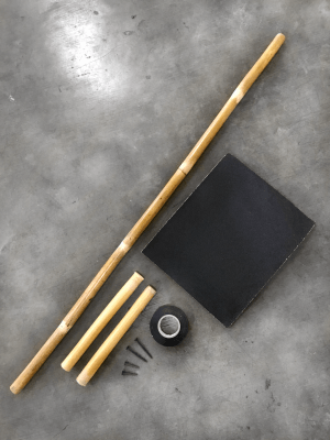 Materials needed for DIY training longsword