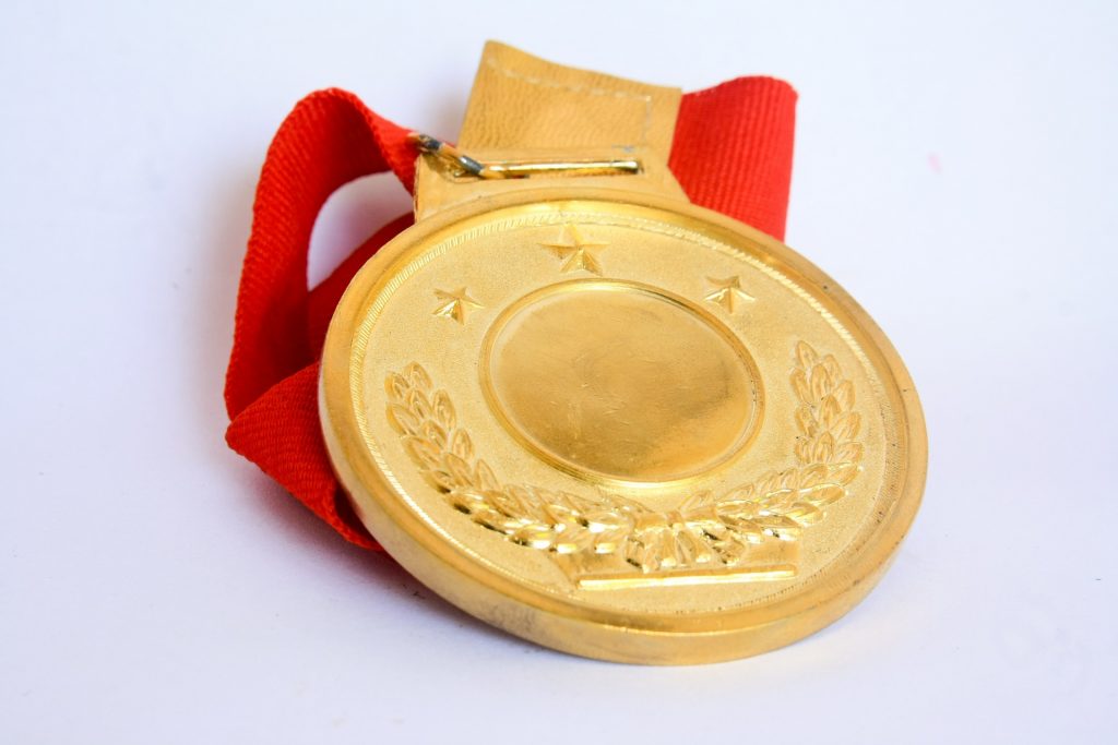Medal representing martial arts rank