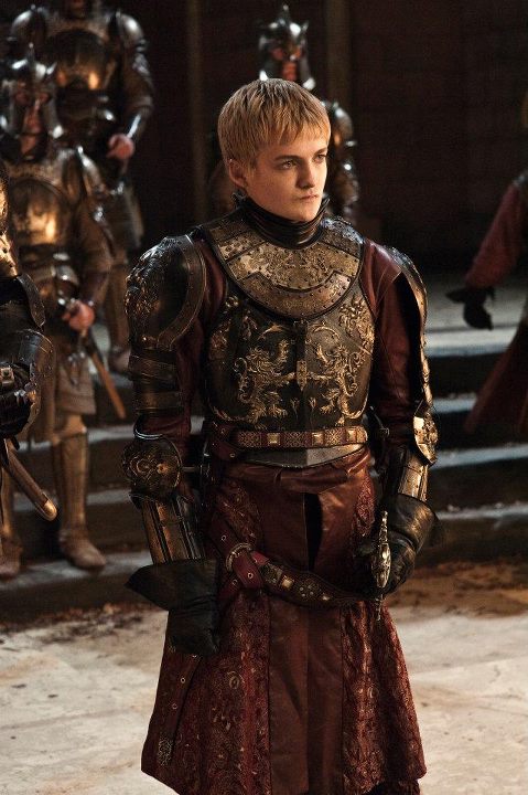 Joffrey Baratheon in ornate plate armor
