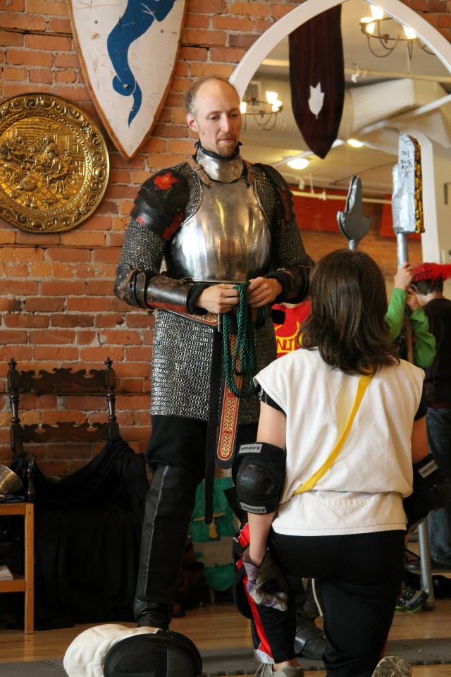 Knight Camp students learning knightly virtues