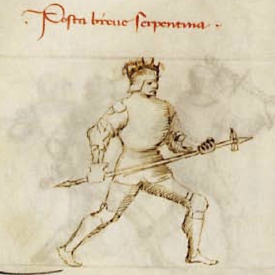 Poleaxe combat from Fiore dei Liberi's Fior di Battaglia (1409)
