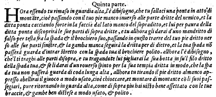 Manuscript text for Fifth Part